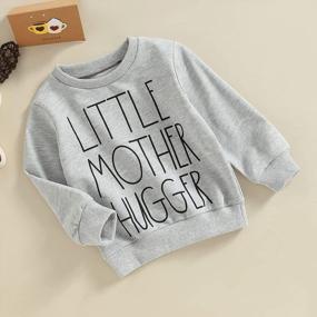 img 3 attached to Long Sleeve Unisex Toddler Baby Sweatshirt Pullover Sweater For Fall And Winter Outfits