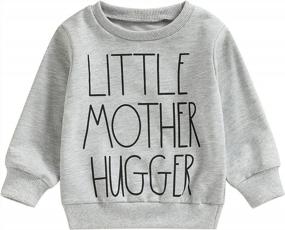 img 4 attached to Long Sleeve Unisex Toddler Baby Sweatshirt Pullover Sweater For Fall And Winter Outfits
