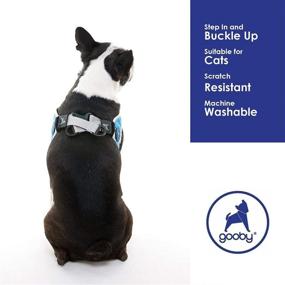 img 1 attached to 🐾 Blue Gooby Simple Step III Harness - Medium, Small Dog Vest Harness with Scratch Resistant Outer Layer - Soft Inner Mesh Harness for Small to Medium Dogs