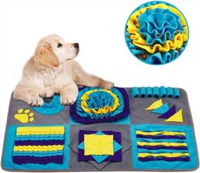 img 4 attached to Dog Snuffle Mat For Large Medium Small Dogs - Stress Release Slow Eat Durable Machine Washable Anti Slip Easy To Use - Distracting Training Natural Foraging Snuffling Nose Work For Dogs¡­