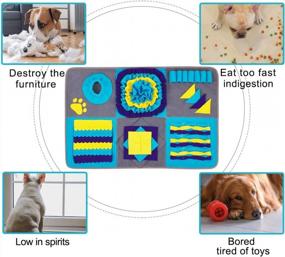 img 1 attached to Dog Snuffle Mat For Large Medium Small Dogs - Stress Release Slow Eat Durable Machine Washable Anti Slip Easy To Use - Distracting Training Natural Foraging Snuffling Nose Work For Dogs¡­