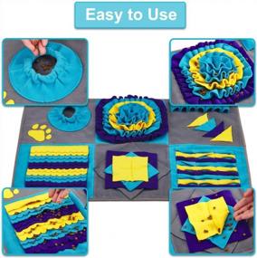 img 3 attached to Dog Snuffle Mat For Large Medium Small Dogs - Stress Release Slow Eat Durable Machine Washable Anti Slip Easy To Use - Distracting Training Natural Foraging Snuffling Nose Work For Dogs¡­