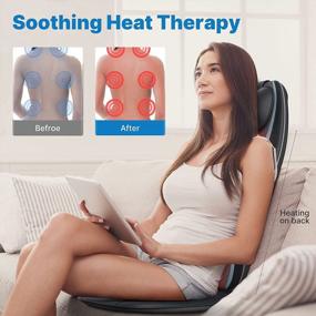 img 1 attached to RENPHO Back Massager, S-Shaped Shiatsu Massage Seat Cushion With Vibration, Heat, Deep Kneading Rolling, Massage Chair Pad For Shoulder, Waist, Hips, Muscle Pain Relief, Home/Office