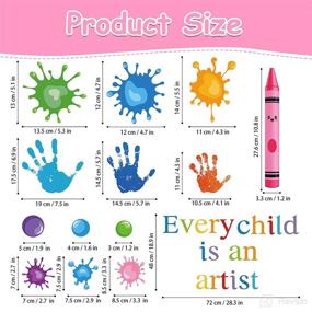 img 3 attached to 🎨 Vibrant Watercolor Crayon Paint Splatter Wall Decals by Every Child is an Artist: Colorful Peel and Stick for Classroom, School, Nursery, Playroom & Daycare Decor