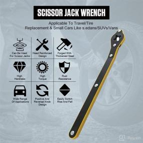 img 2 attached to 🔧 Autory Car Jack Wrench: 13.4inch Jack Ratchet Labor-Saving Tool for Small Cars, SUVs, and Vans