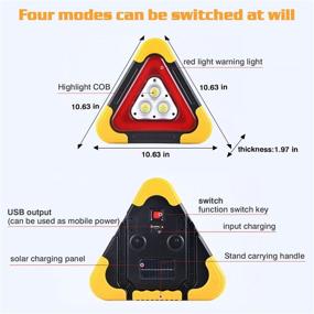 img 1 attached to ENSHUI Safety Triangle: Multifunctional Emergency LED Road Triangles for Vehicle Breakdowns