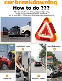 img 3 attached to ENSHUI Safety Triangle: Multifunctional Emergency LED Road Triangles for Vehicle Breakdowns