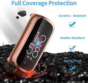 img 3 attached to Protect Your Fitbit Luxe With CAVN 4-Pack Screen Protector Case: Ultimate Accessory In Black, Clear, Silver And Rose Gold!