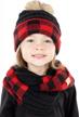 funky junque kids infinity scarf & hat bundle - stylish matching accessory set for girls & boys logo