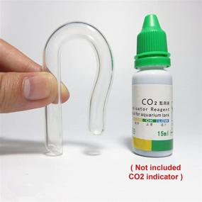 img 1 attached to Ailindany Transparent CO2 Drop Checker Glass Aquarium Monitor for Vibrant Planted Fish Tank - J Type