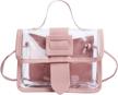 women's clear pvc mini handbag tote bag clutch purse messenger shoulder bag logo