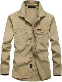 img 4 attached to Stylish And Durable Tebreux Men'S Work Shirt Jacket - Perfect For Any Occasion