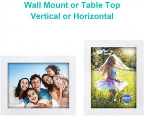 img 2 attached to Solid Wood Picture Frame With High Definition Glass - 6X8 Inch White Photo Frame For Table Top Or Wall Mounting Display
