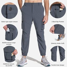 img 1 attached to MOCOLY Men'S Water Resistant Hiking Cargo Pants: Lightweight, Quick-Drying And Perfect For Outdoor Adventures