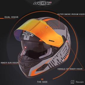 img 1 attached to NENKI Helmets NK 856 Motorcycle Approved Motorcycle & Powersports