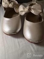 img 1 attached to Shine in Style with Walofou Glitter 💫 Bridesmaid Princess Gold Shoes and Flats for Girls review by Elizabeth Smith