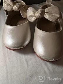 img 8 attached to Shine in Style with Walofou Glitter 💫 Bridesmaid Princess Gold Shoes and Flats for Girls