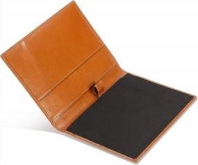 img 2 attached to Professional Business Padfolio For Men And Women - Italian Calfskin Leather With Pen Loop And Notebook Folder (Antiqued Brown)