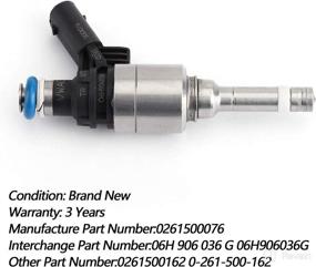 img 1 attached to 🔧 Refurbished Fuel Injectors for A4 A3 A5 TT T5 Eos CC 2.0L Turbo - Set of 4 - Compatible Car Accessories (Part Number: 06H906036G 0261500076)