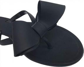 img 2 attached to Cute Summer Dressy Sandals For Women: Flip-Flops, Jelly Bow Beach Flat Rivets Rain