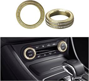 img 4 attached to 🔮 Mercedes Benz Bling Air Conditioner Knobs Caps - 1797 Compatible Accessories Parts for W204, W246, C117, X156, C, W166, CLA, GLA - Crystal Gold Decals Stickers for Interior Decorations - AMG Women Men - 2 Pack