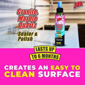 img 1 attached to Multipurpose Granite, Quartz, Travertine, and Marble Sealer and Polish - 386 Professional Granite Sealer and Polish for Kitchen Countertops and Bathrooms - Includes 300 GSM Microfiber Applicator Cloth