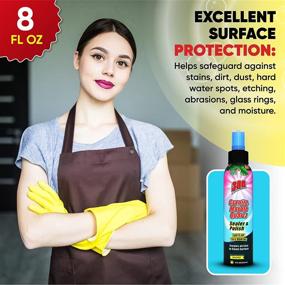 img 2 attached to Multipurpose Granite, Quartz, Travertine, and Marble Sealer and Polish - 386 Professional Granite Sealer and Polish for Kitchen Countertops and Bathrooms - Includes 300 GSM Microfiber Applicator Cloth