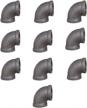 1/2" grey malleable iron elbow pipe fittings for vintage diy industrial shelving & decor projects logo