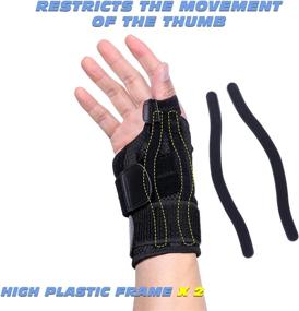 img 2 attached to Soft Trigger Thumb Splint Brace For Arthritis Pain Relief - Left/Right Hand Stabilizer To Treat Sprains, Tendonitis, Carpal Tunnel And Strains.