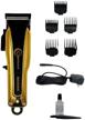 cordless barber clipper kit with 5 magnetic combs for professional haircuts logo