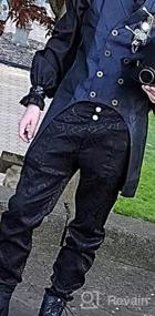 img 8 attached to VATPAVE мужские готические брюки косплей костюм брюки стимпанк викторианские брюки