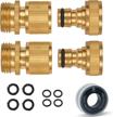 morvat all brass garden hose quick connect quick disconnect water hose fittings garden hose quick connect fittings water hose quick 3/4 inch garden hose connector female and male quick release, 2 sets logo