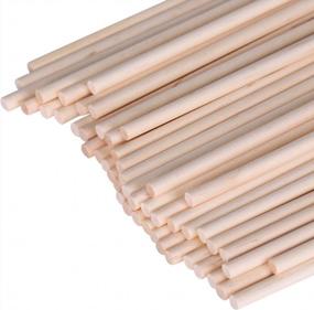 img 1 attached to Crafting With Ease: 50-Piece Senkary Wooden Dowel Rods 1/4 X 12 Inches, Perfect For Woodworking Projects