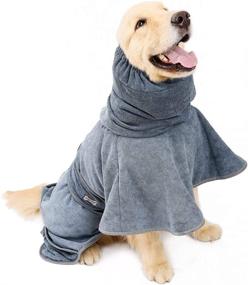 img 4 attached to 🐶 NACOCO Dog Bathrobe Towel: Quick-Drying Microfiber Robes for Dogs and Cats