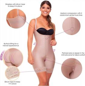 img 1 attached to Формирователь тела Fajitex Colombian Shapewear без бретелек со средней компрессией и двунаправленной технологией — стиль 011541