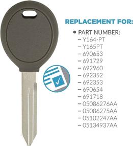 img 2 attached to 🔑 Improved Keyless2Go Replacement Y164 Transponder Ignition Car Key - New Uncut Version