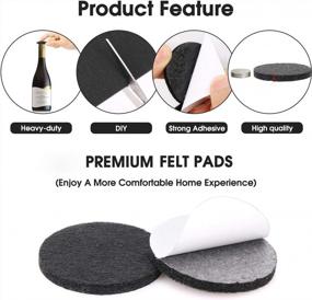 img 1 attached to Felt Furniture Pads -321 Pcs Furniture Pads Hardwoods Floors Self Adhesive, Cuttable Felt Chair Pads , Anti Scratch Floor Protectors For Furniture Feet Chair Legs , Furniture Felt Pads , Black