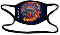 reusable washable face mask with built-in lanyard - buttonsmith custom art design - made in usa, comfortable fit. logo