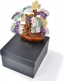 img 1 attached to Natural Tree Of Life Gemstones - Chakra Crystal Bonsai Feng Shui Money Tree With Healing Properties And Luck - 1,251 Gemstones - 14 Inches