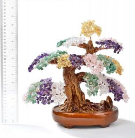 img 2 attached to Natural Tree Of Life Gemstones - Chakra Crystal Bonsai Feng Shui Money Tree With Healing Properties And Luck - 1,251 Gemstones - 14 Inches