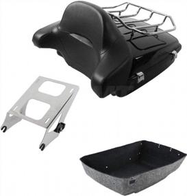 img 4 attached to TCMT Chopped Tour Pack Trunk Backrest Rack Fits For Harley Touring CVO Road King Road Glide Street Glide Electra Glide Ultra Limited Tri Glide 2014-2022