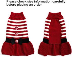 img 3 attached to 🐾 Hollypet Red Knitwear Sweater Dress: Cozy Winter Clothes for Small Puppy Dogs and Cats