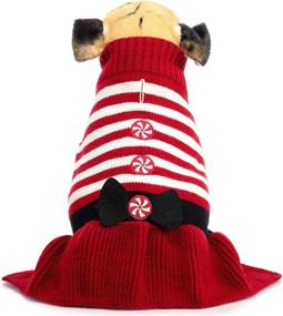 img 4 attached to 🐾 Hollypet Red Knitwear Sweater Dress: Cozy Winter Clothes for Small Puppy Dogs and Cats