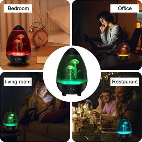 img 1 attached to 16 Color Changing Jellyfish Lava Lamp with Remote Control - Perfect Home Decor Gift for Kids and Adults