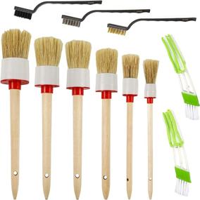img 4 attached to Amiss 11 Pieces Car Detailing Brush Set