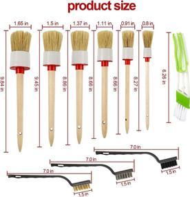 img 1 attached to Amiss 11 Pieces Car Detailing Brush Set