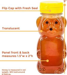 img 3 attached to Clearview Containers 24 Pack Honey Bear Squeeze Bottles with Flip Top Lid - Plastic 8 oz Yellow Caps