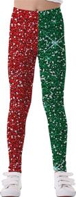 img 3 attached to Timemory Christmas Snowflake Leggings Tights Girls' Clothing : Leggings