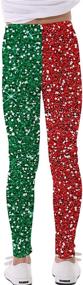 img 2 attached to Timemory Christmas Snowflake Leggings Tights Girls' Clothing : Leggings