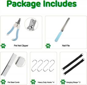 img 3 attached to 10-In-1 Pet Grooming Kit - Breathable Harness, Nail Clippers/Trimmer, Steel Comb & More For Cats & Dogs!